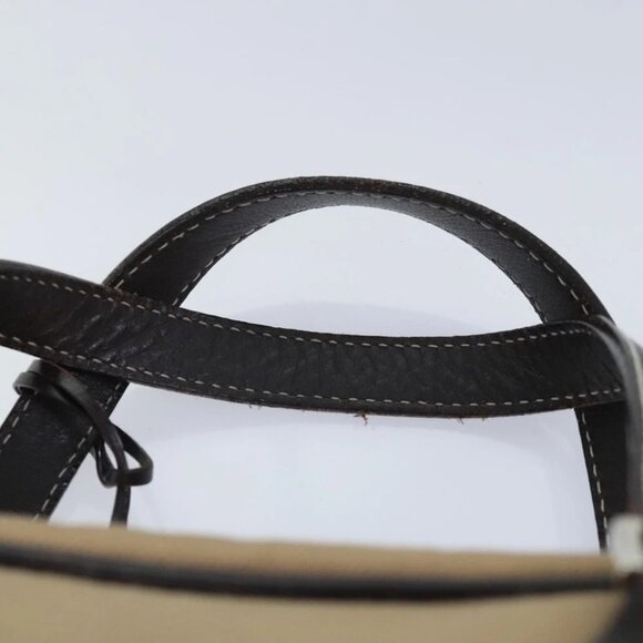 BURBERRY Blue Label Hand Bag Canvas Beige Gold Auth bs18262 - Picture 11 of 15